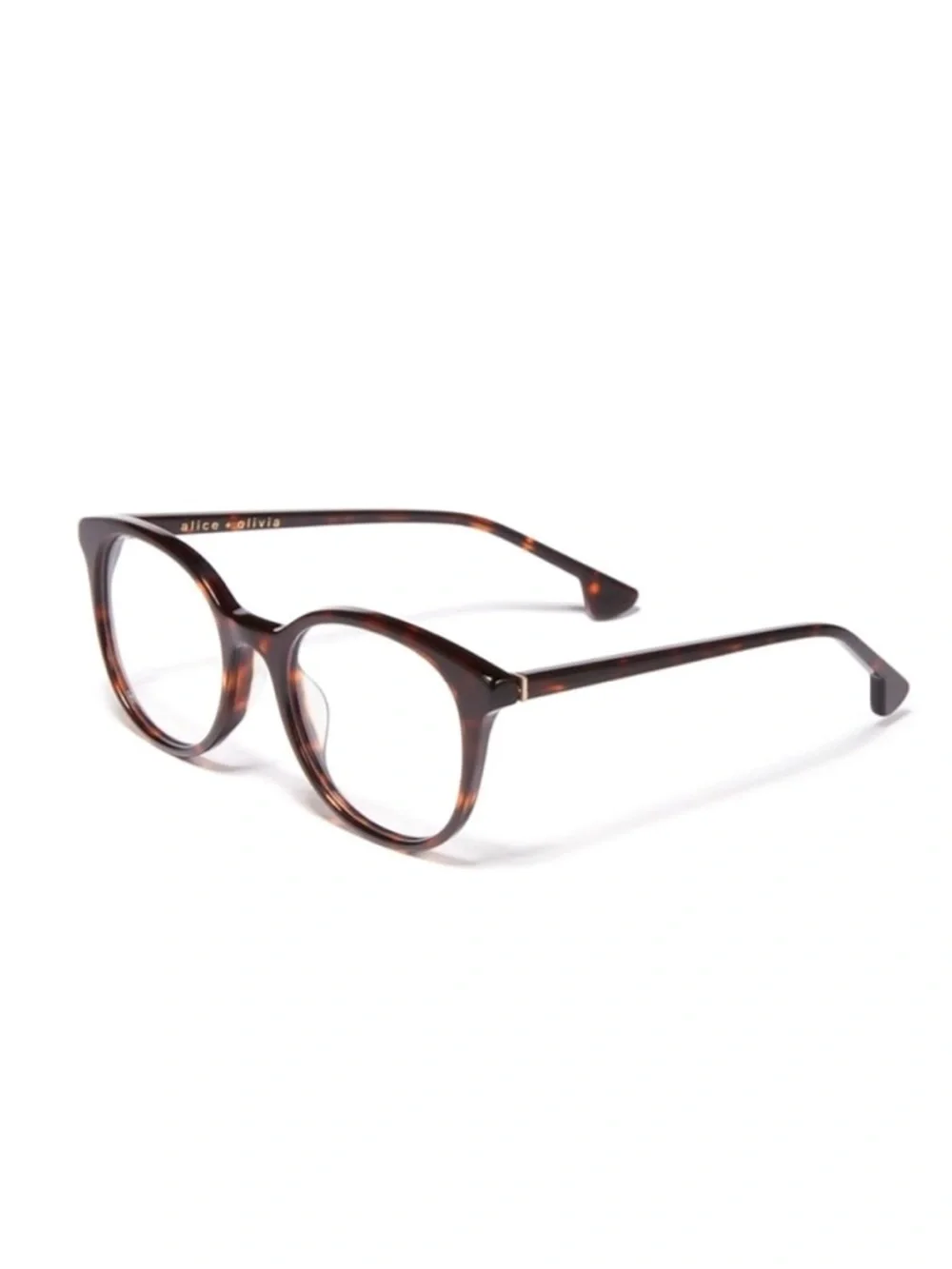 Alice + Olivia Hayes Dark Brown Tortoise Glasses